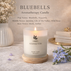 Frosted Glass Candle with Wooden Lid