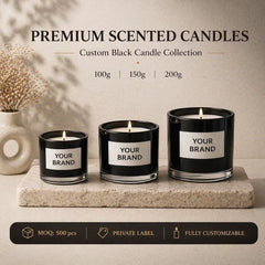 Custom Black Candle Collection-for display only. Please contact us for a custom quote.