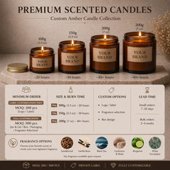 Custom Amber Candle Collection-for display only. please contact us for a custom quote