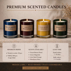 Custom Colored Candle Jar Collection-for display only. please contact us for a custom quote