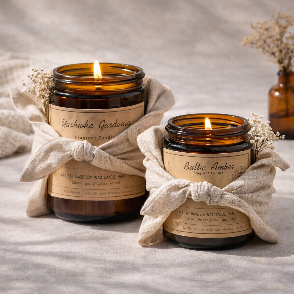 Amber Apothecary Candle