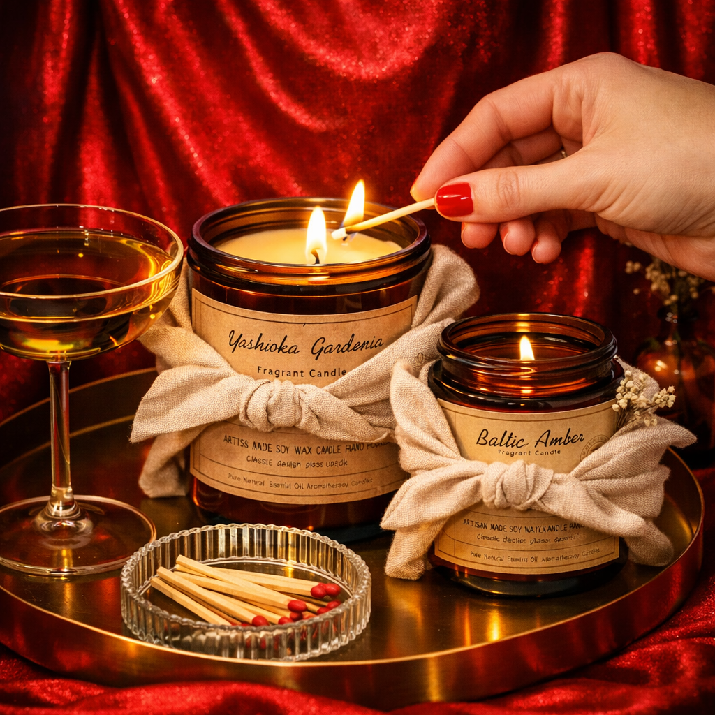 Amber Apothecary Candle