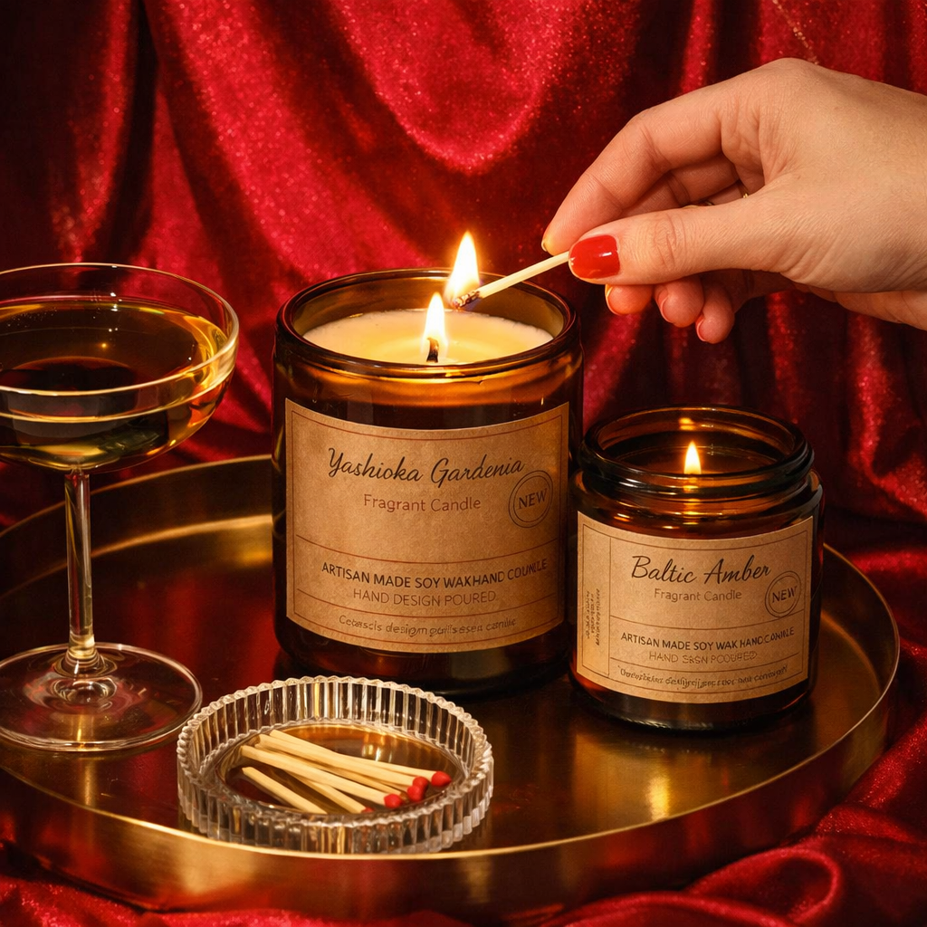 Amber Apothecary Candle