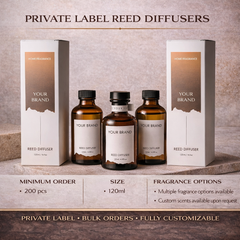Private Label Reed Diffusers-for display only. Please contact us for a custom quote