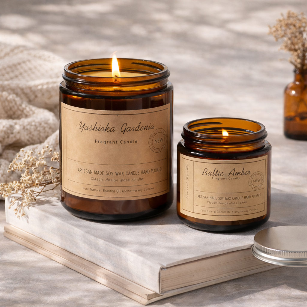Amber Apothecary Candle