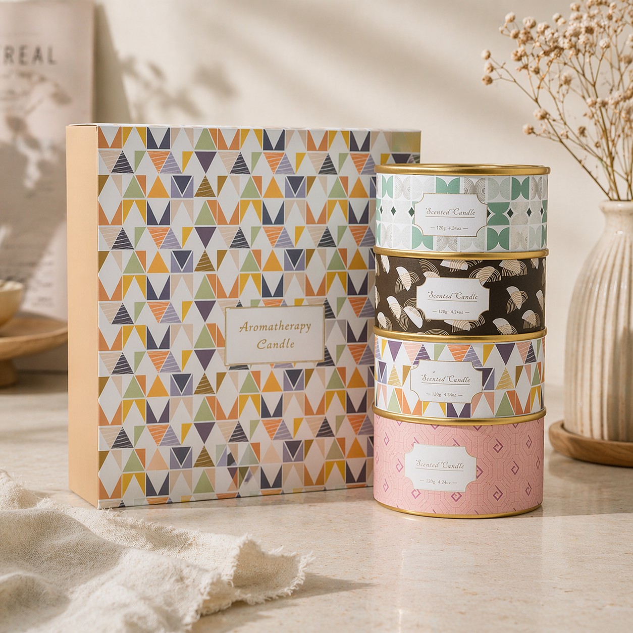 Modern Pull-Tab Candle Gift Set